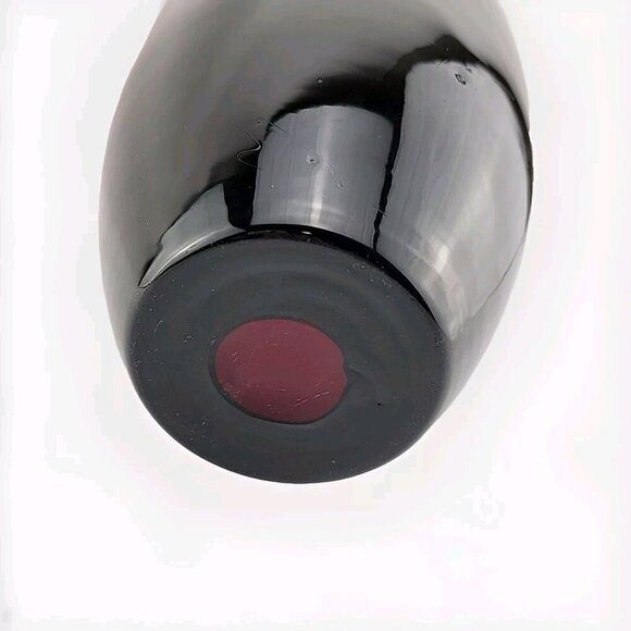 Vintage Murano Lava Glass Vase  Italian Art Red Black Label 10"T - Picture 5 of 9